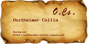Osztheimer Csilla névjegykártya